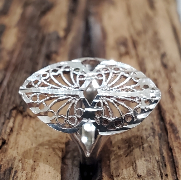 Jewelry - Sterling Silver Princess Crown‎ Filigree Ring